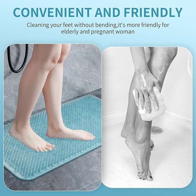 Yolife Shower Foot Scrubber Mat, Anti-Slip Bath Mat - Image 5