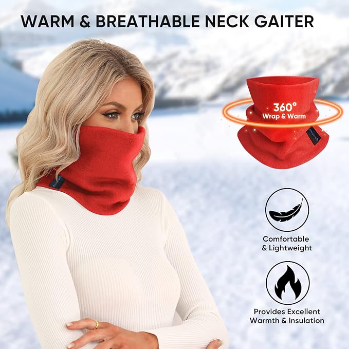 TICONN Neck Gaiter Face Cover Scarf, Neck Warmer Breathable Sun & Wind-proof - Image 3
