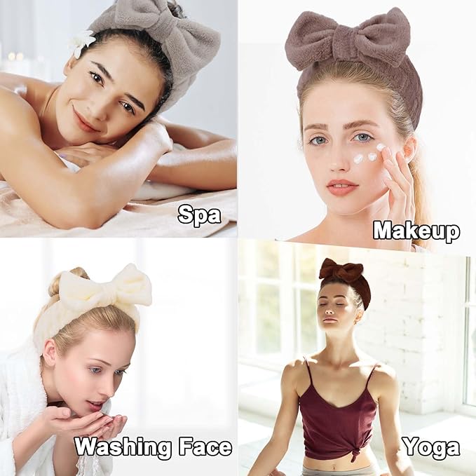 Casoty 6 Pcs Soft Coral Fleece Headbands - Image 3