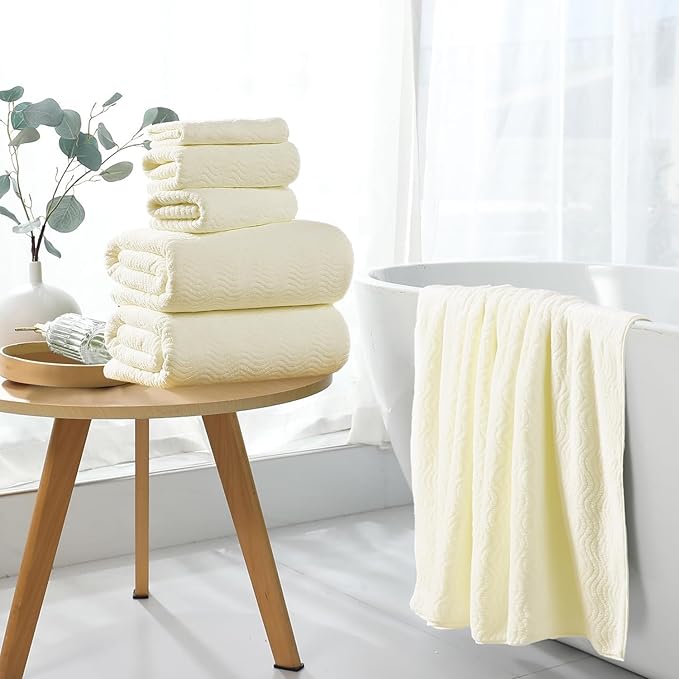 8 Piece Bath Towel Set |2 Oversized Large Bath Sheet, 2 Hand Towels, 4 - Image 7