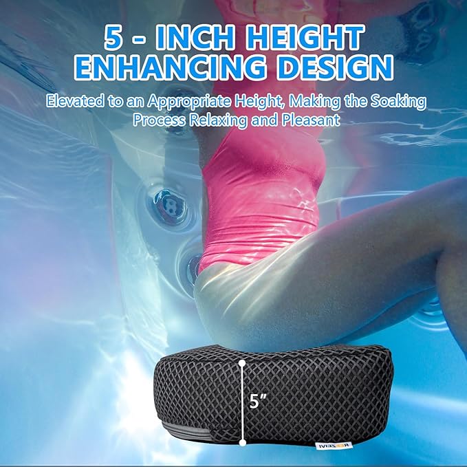 REEZEIVI Hot Tub Booster Seat for Adults, 5 Inch Thick SPA Cushion, Weighted - Image 3