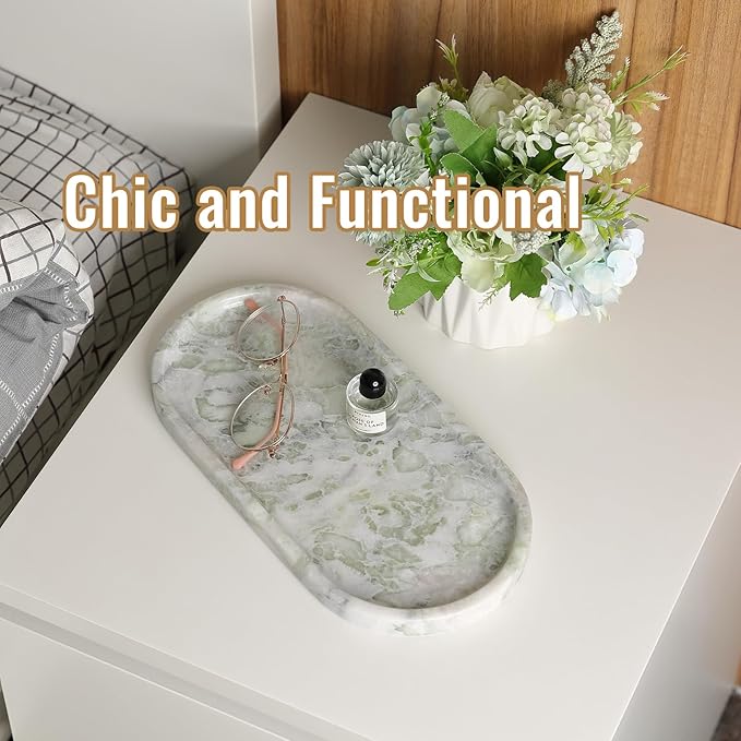 Koville African Natural Marble Tray, Catchall Tray - Image 8