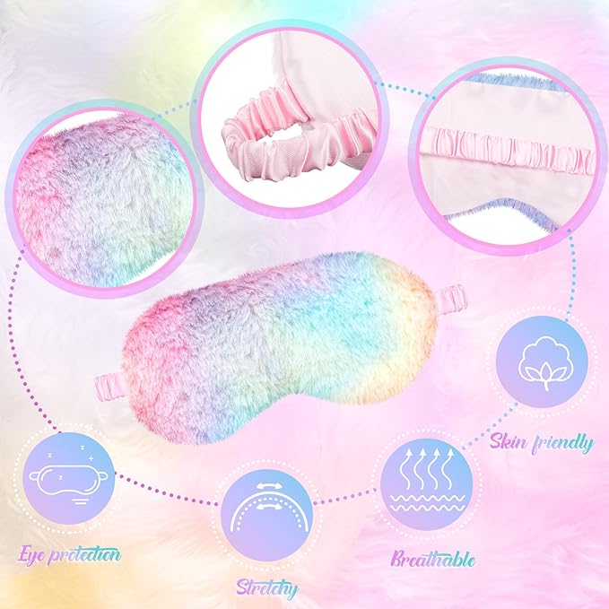 Cuffbow 12 Pcs Plush Sleeping Eye Masks Bulk Comfortable Sleep Eye Cover Mask - Image 4