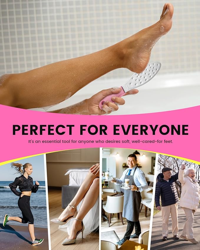 BEZOX Slim Metal Foot File Callus Remover – Double-Sided Foot Scrubber - Image 8