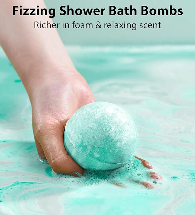 Magnesium Menthol Fizzing Bath Bomb Eucalyptus Peppermint Epsom Salt Refreshing - Image 5