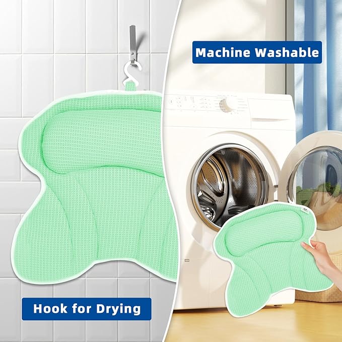Bath Pillow, Bath Pillows for Tub Neck and Back Support, Bathtub Pillows for - Image 5