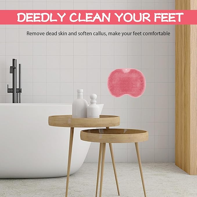 Shower Foot Scrubber, Wall Mounted Bath Massage Pad, Back Scrubber Back - Image 6