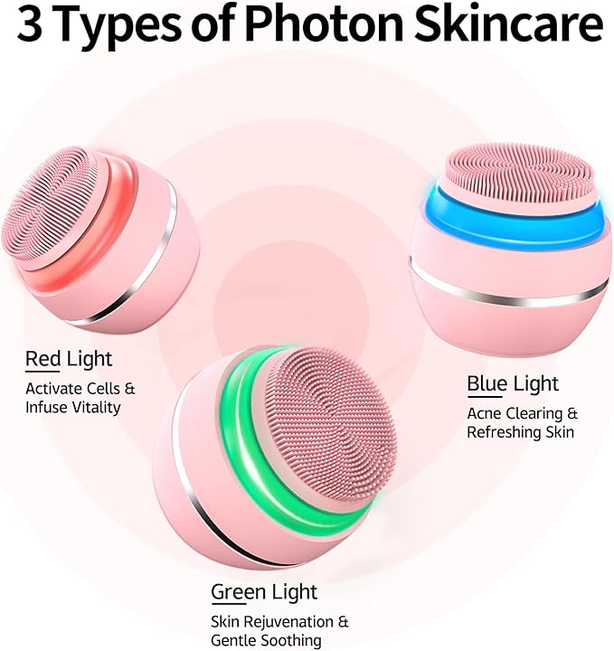 Face Cleansing Brush, Waterproof Silicone Facial Cleansing Brush, 6 Modes - Image 8