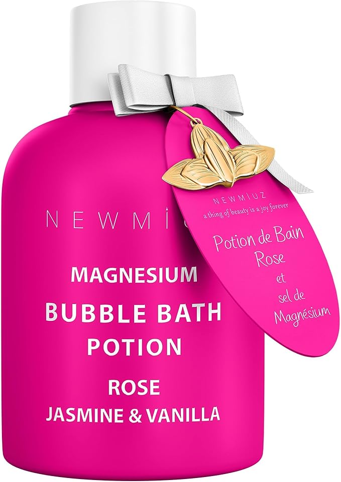 Magnesium Bubble Bath Rose Jasmine Vanilla Long Lasting Foam - Image 7