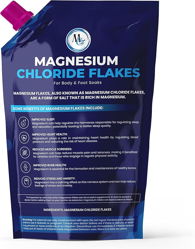 Dead Sea Magnesium Flakes Bath Salts | Premium Magnesium Supplement Bath Salts - Image 2