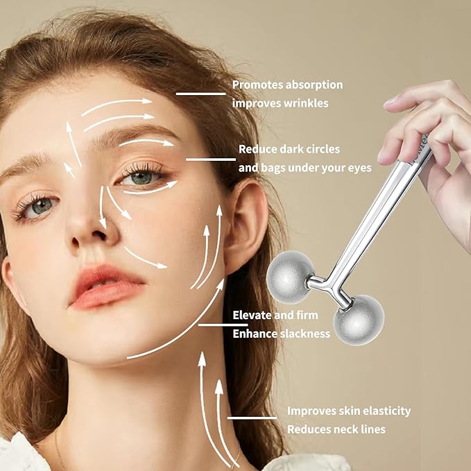 LeMeeOly 2Pcs Gua Sha Facial Tools Stainless Steel, Detailer GuaSha Set - Image 3