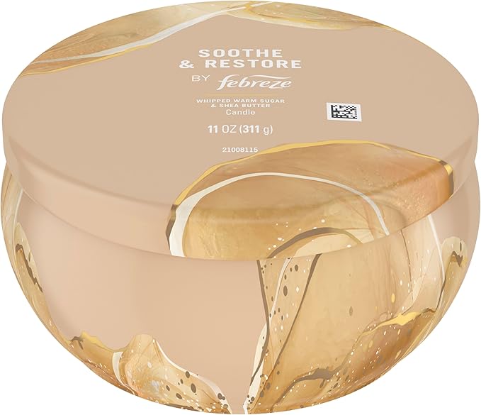 Febreze Scented Candle, Soothe & Restore Scent, 11 oz 4 Wick Candle, Single Pack - Image 7