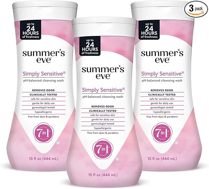 Summer’s Eve Simply Sensitive All-Over Daily Feminine Wash, Gentle pH-Balanced by SummersEve