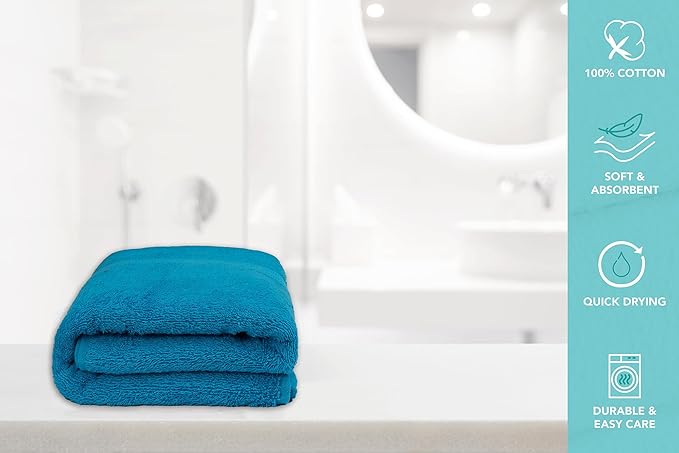 Medium Bath Towels Pack of 6 – 24x48 Inches – Soft, Quick Dry & Highly - Image 6