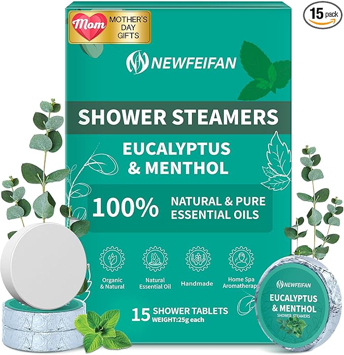 Shower Steamers Aromatherapy, 15 Pack Basket Set by Newfeifan