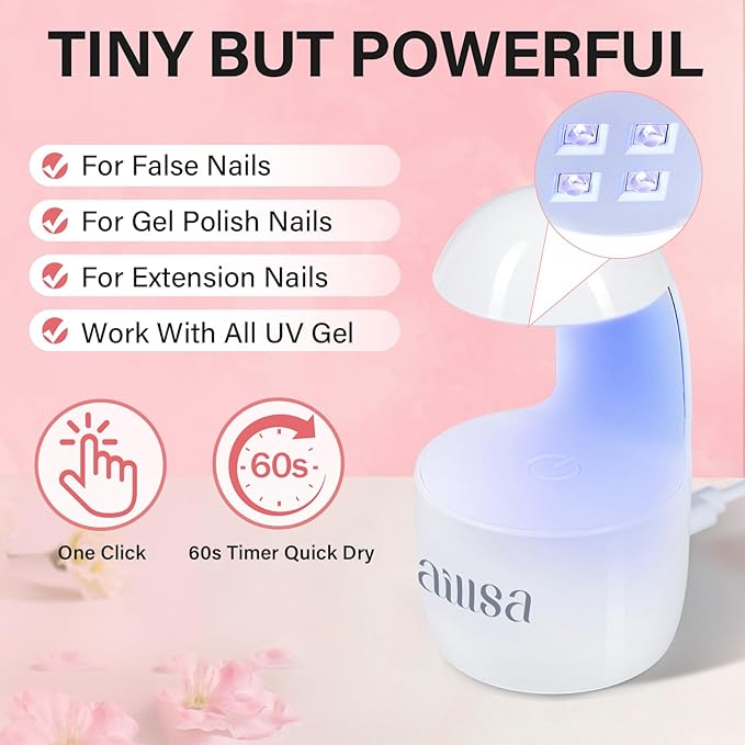 AILLSA Gel Nail Kit Short Coffin Nail Tips 240pcs - Image 7