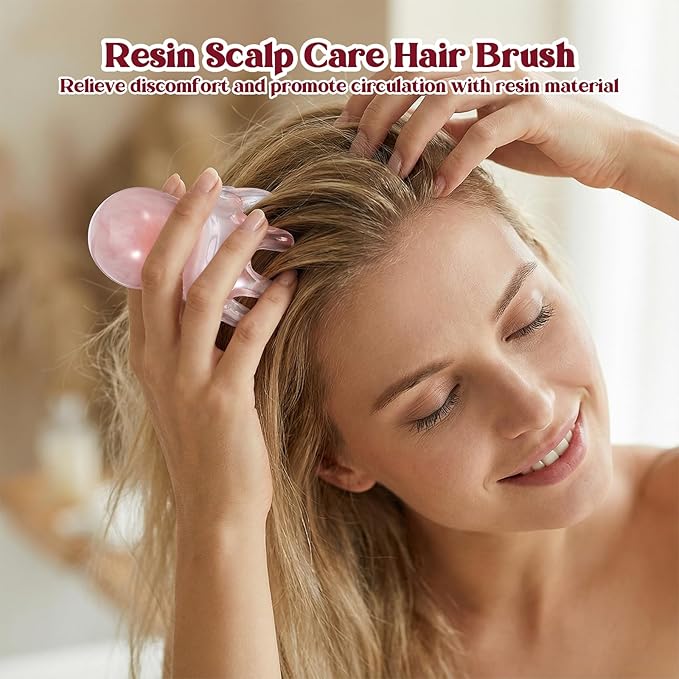2 Pcs Head Massage Tools Cute Hair Massage Comb 8 Foot Acupuncture Points - Image 3