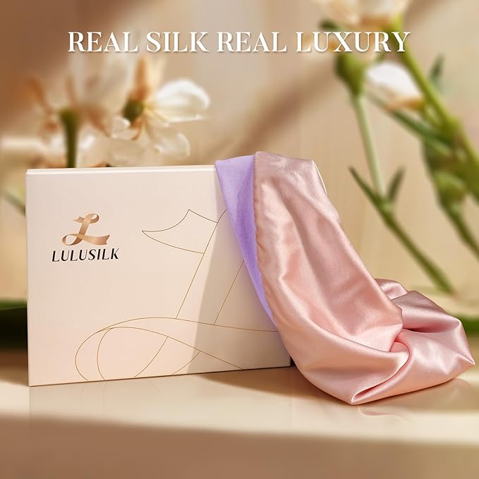 LULUSILK Mulberry Silk Lined Sleep Cap, No More Frizzy Tangled Hair, Stay On - Image 7