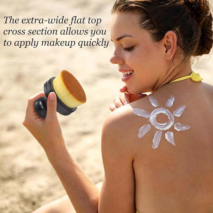 Extra Large Body Makeup Brush For Self Tanner, Wide-headed Kabuki Foundation - Image 8