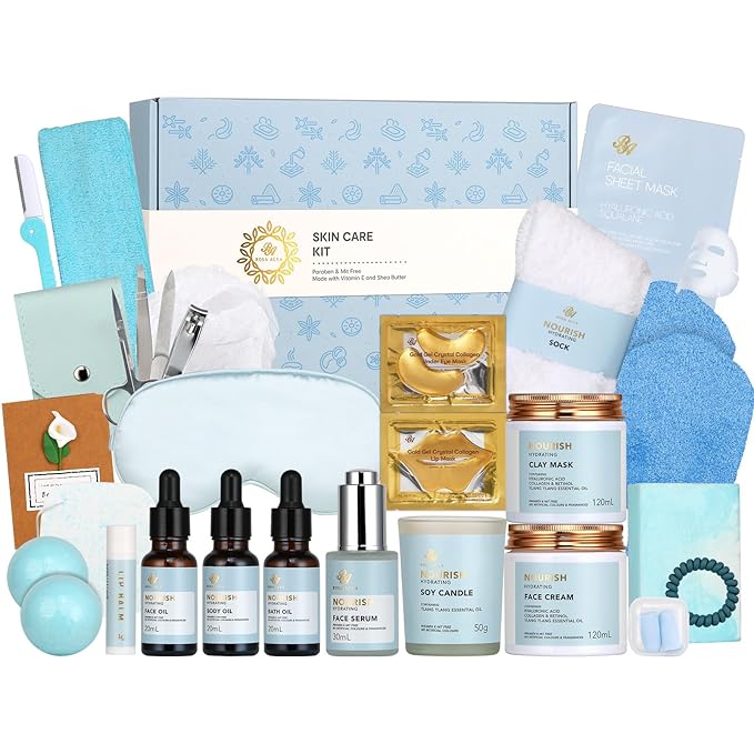 30pcs Mother's Day Gifts, Spa Gift Basket Set, Ylang Facial Skin Care Set by RAROSAACCA