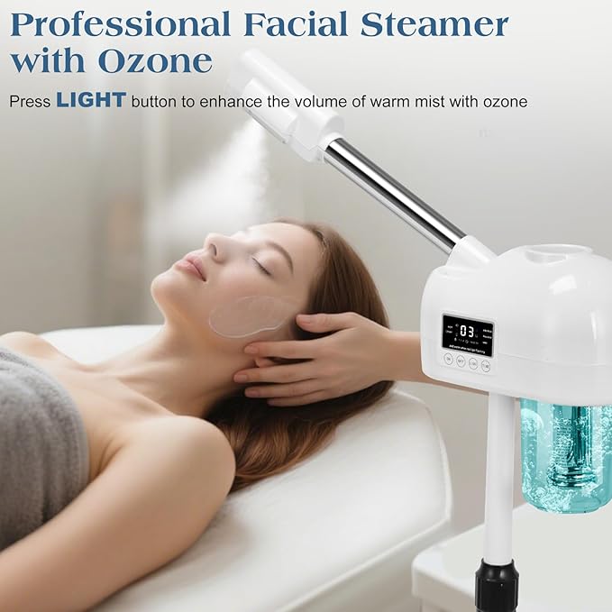 Professional Facial Steamer, Nano Ionic Hot Mist Spray, Stand Facial Steamer - Image 4