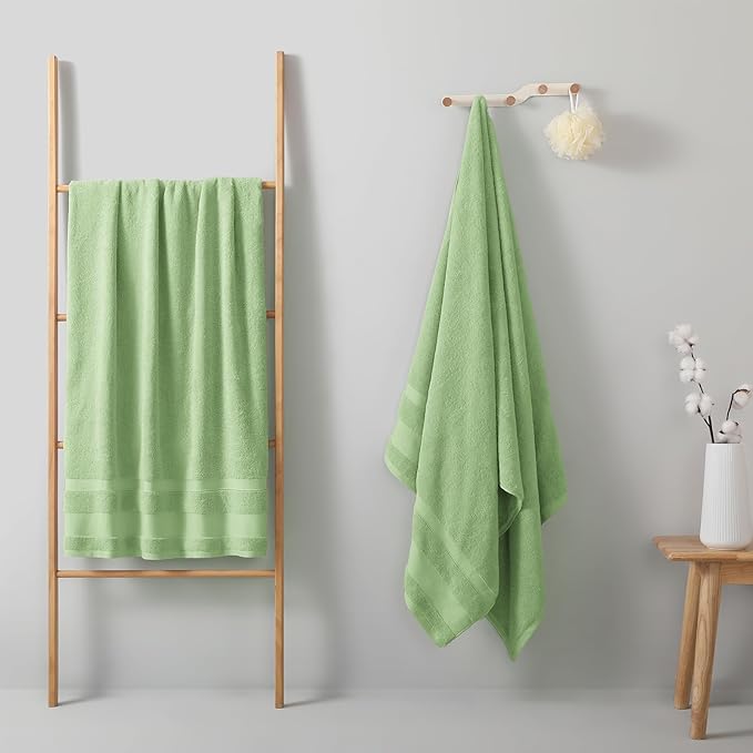 REDKISS 100% Cotton Bath Towels Set of 2, Extra Large Bath Sheets 35 X 70 Inches - Image 4
