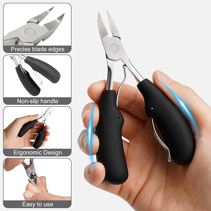 Nail Clippers Kit, 8-Piece Stainless Steel Toenail & Fingernail Clipper - Image 7