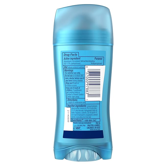 Secret Invisible Solid Antiperspirant and Deodorant, Waterlily Scent, 2.6 oz - Image 9