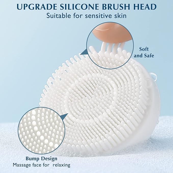 COSLUS Facial Cleansing Brush Silicone Face Scrubber: 2 in1 FBS-D Electric - Image 8