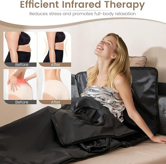 ARLIME Infrared Sauna Blanket, Portable Full-Body Home Sauna Blanket, 90-180°F - Image 2