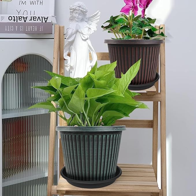 6 Pack Plant Saucer 10 inch, Heavy Duty Plastic Plant Saucers 10 inch, Durable - Image 3