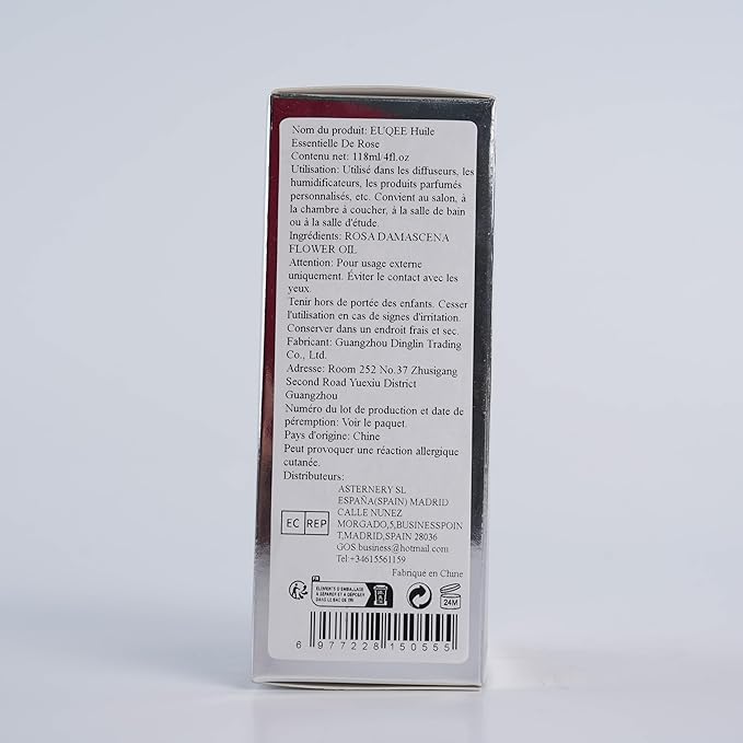 EUQEE Rose Essential Oil 118mL Large Capacity Rose Oil Premium Essential Oil - Image 9