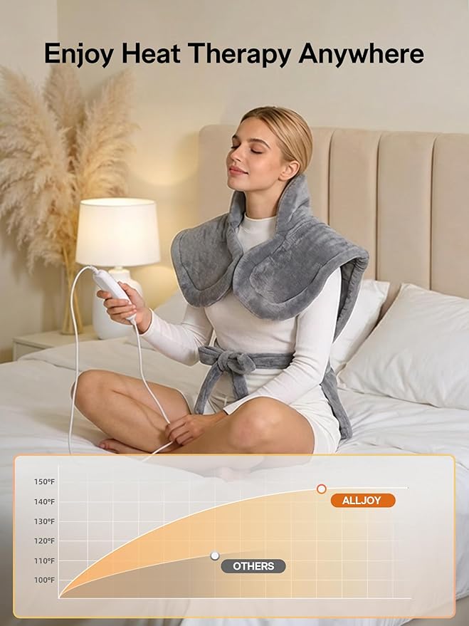 ALLJOY Heating Pad for Back Pain Relief, Mothers Day Gifts for Mom, Neck - Image 3