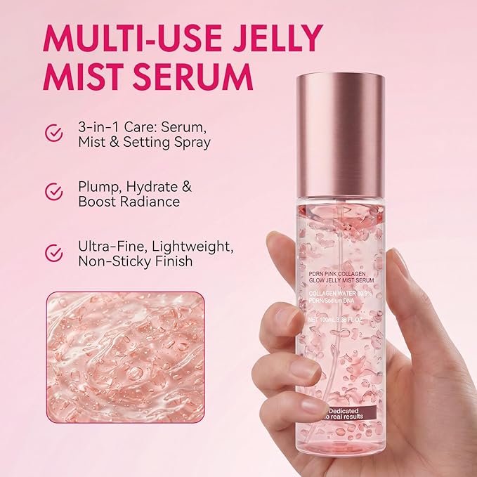 Jelly Serum Mist with PDRN, 3-in-1 Hydrating Face Glow Spray with Ceramide - Image 3