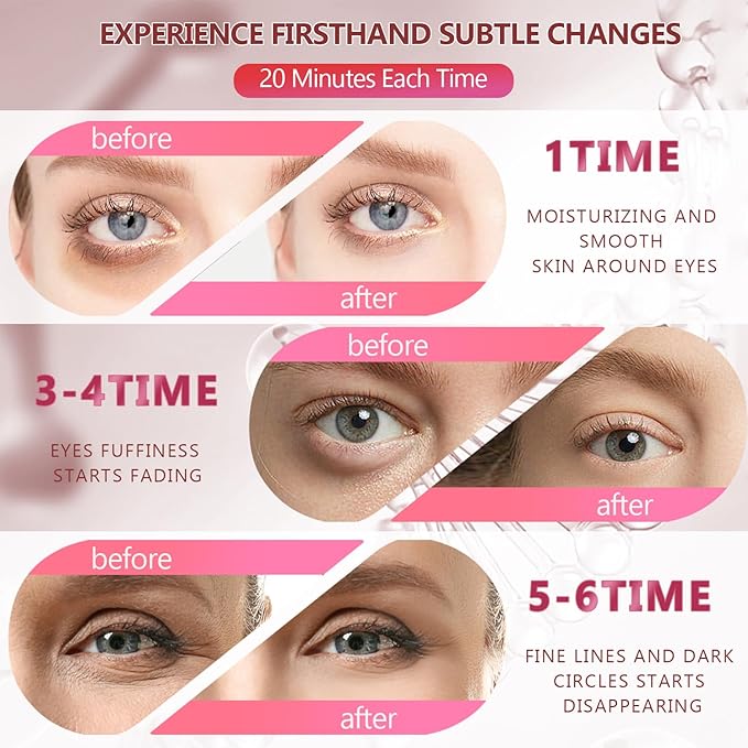 Pink Eye Mask 60Pcs, 5 Portable 24K Gold Collagen Under Eye Patches, 30 Pairs - Image 5