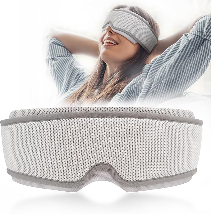 Heated Eye Mask for Dry Eyes, Cooling Sleep Mask for Puffy Eyes Relief by Rythliber