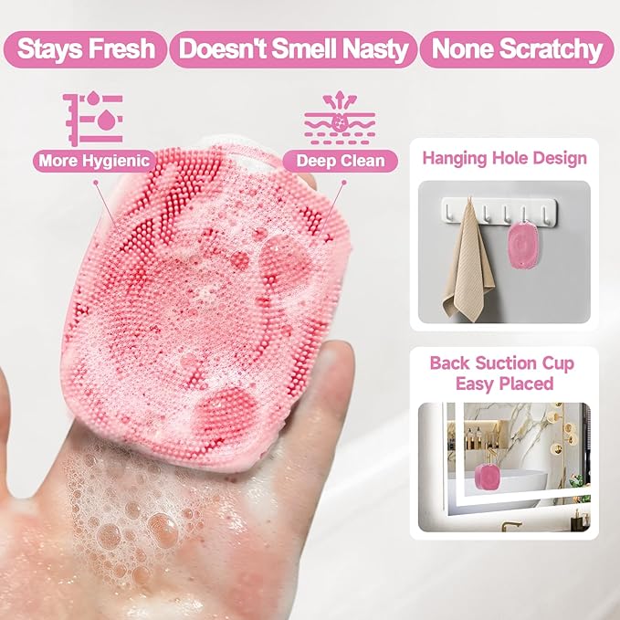 2 PCS Face Scrubber, Soft Silicone Face Exfoliator - Image 3