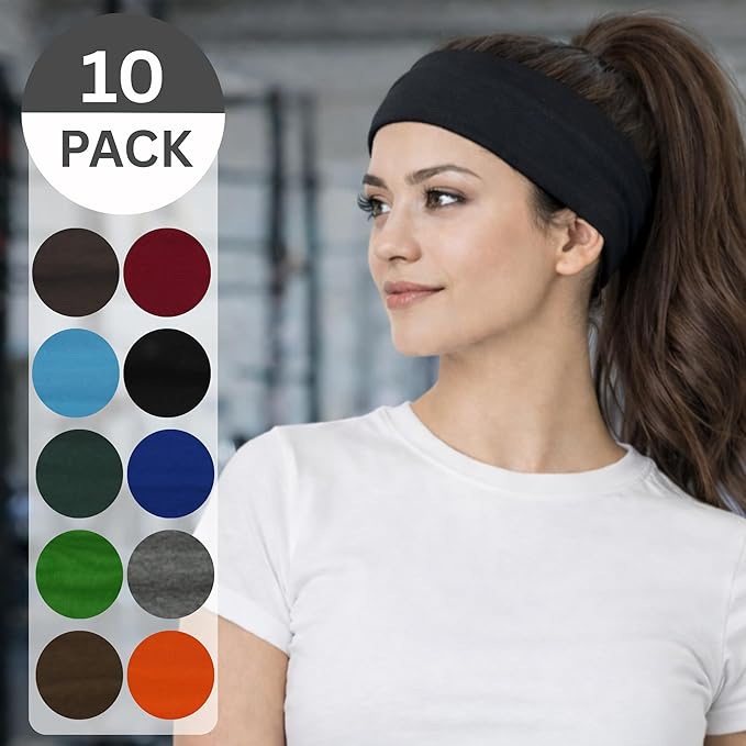 Styla Hair Headbands for Women Stretch Fashion Head Bands 10 Pack Non-Slip Head - Image 2