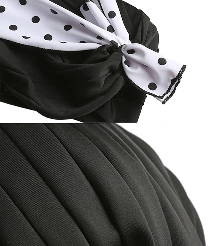 Women Swim Cap Long Short Hair Protection Pool Beach Swimming Cap Pleated - Image 5