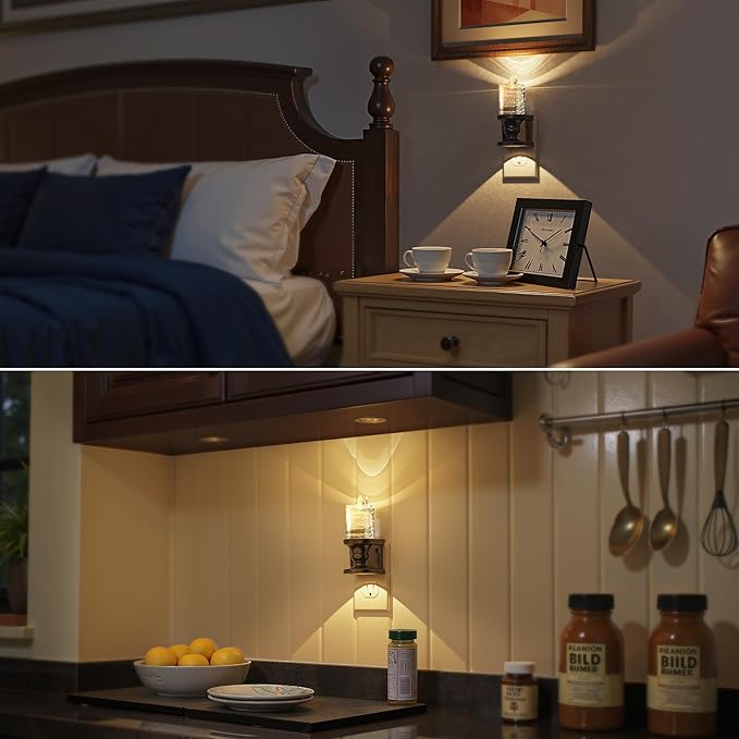Briignite Flameless Candle Night Light, Bubble Night Lights Plug into Wall - Image 4