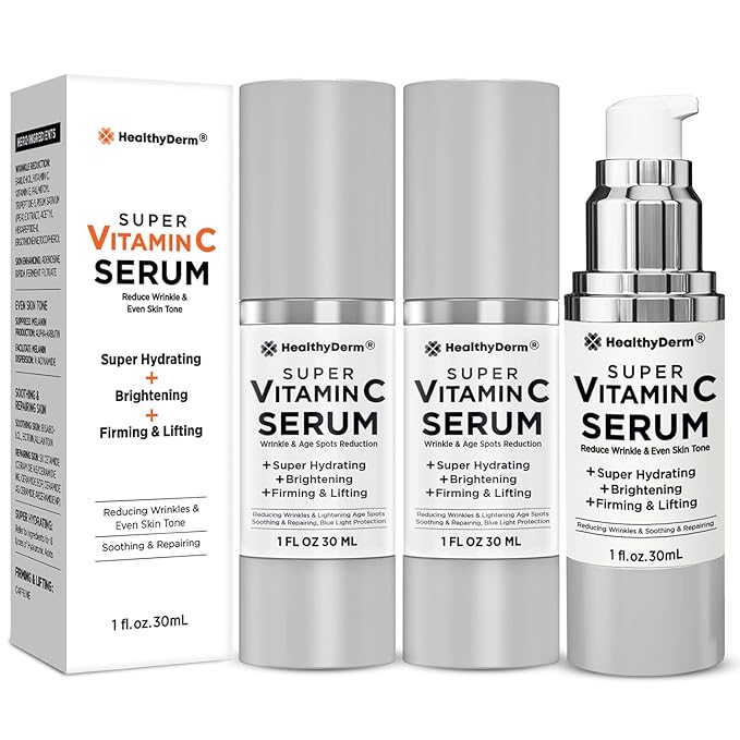 Super Vitamin C Serum for Women Over 70: Niacinamide, Vitamin C, Hyaluronic Acid by HealthyDerm