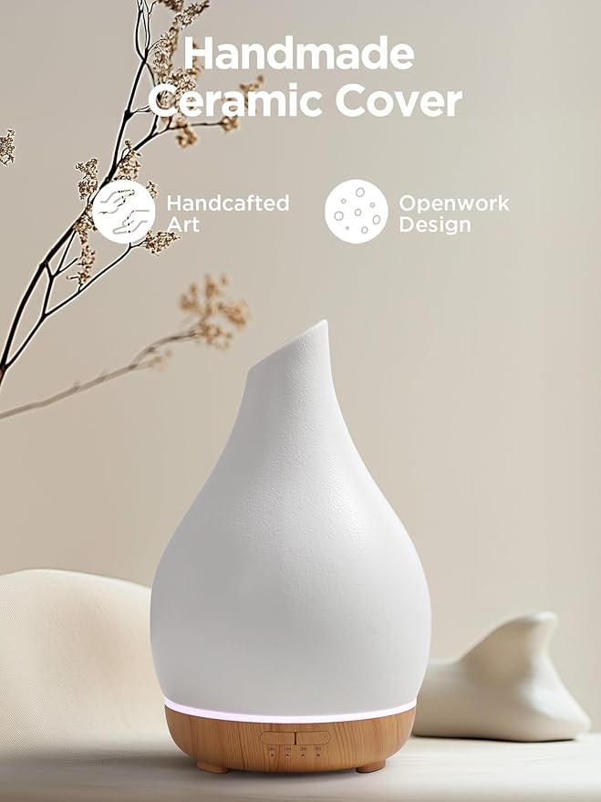 InnoGear Essential Oil Diffuser, 300ml Ceramic Diffuser - Image 6