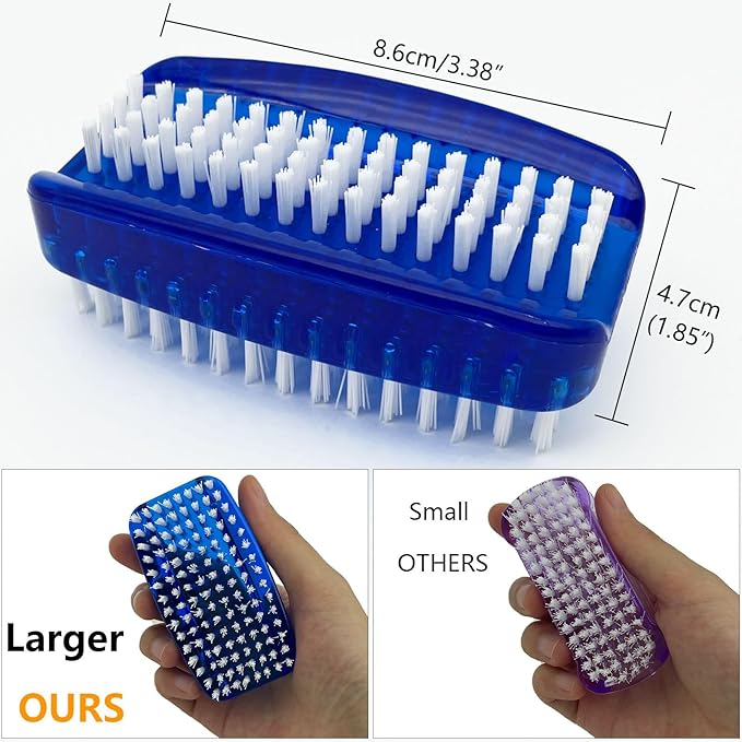 GKETN Nail Brush for Cleaning Fingernails 2 Sided Nylon Bristles Fingernail - Image 4