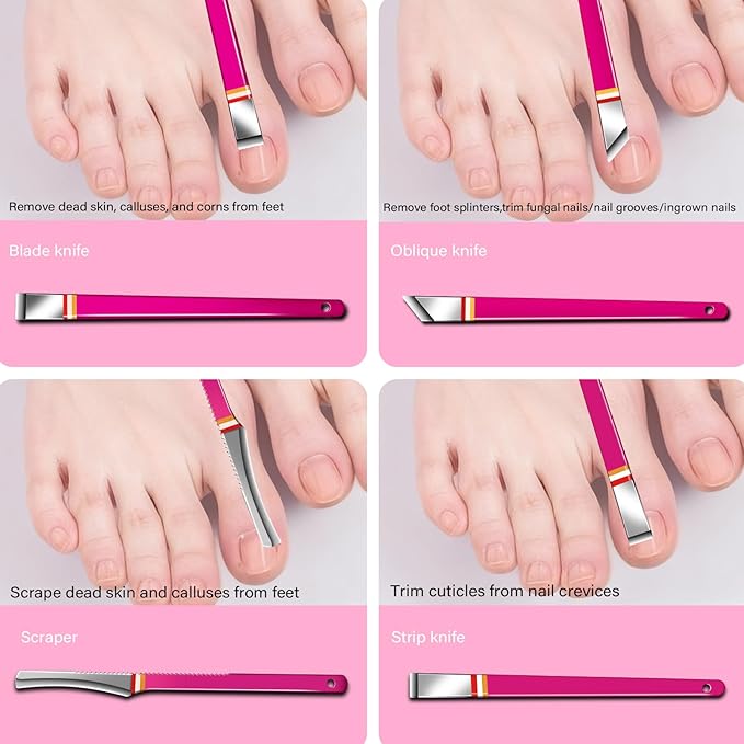 Manicure Pedicure Set, 19-Piece Premium Stainless Steel Grooming Kit Crafted - Image 6