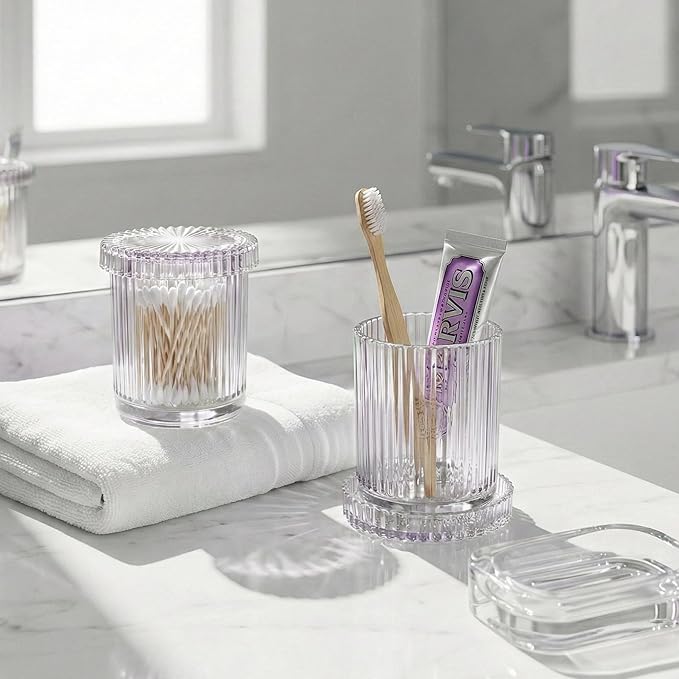 2 Pack Glass Qtip Holder Dispenser - Image 6
