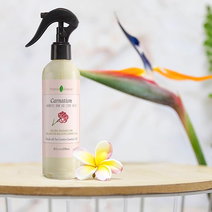 Carnation Linen & Room Spray, Natural Aromatic Bathroom Spray Made - Image 2