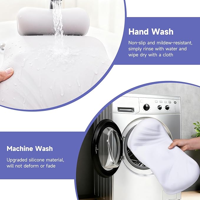 Silicone Bath Pillow, Upgraded Bath Pillows - Image 8