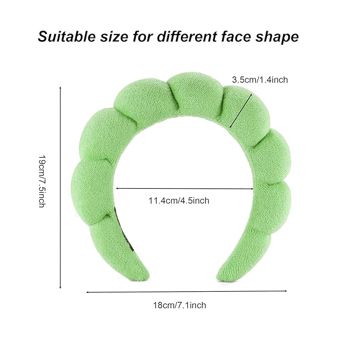 Spa Headbands for Washing Face Makeup Skin Care Headband Women Bubble Facial - Image 2