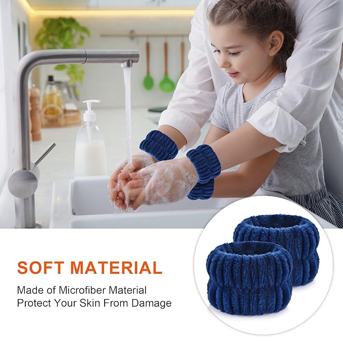2pcs Wrist Bands for Washing Face Wash Wristbands Wrist Towels Arm Bands for - Image 6