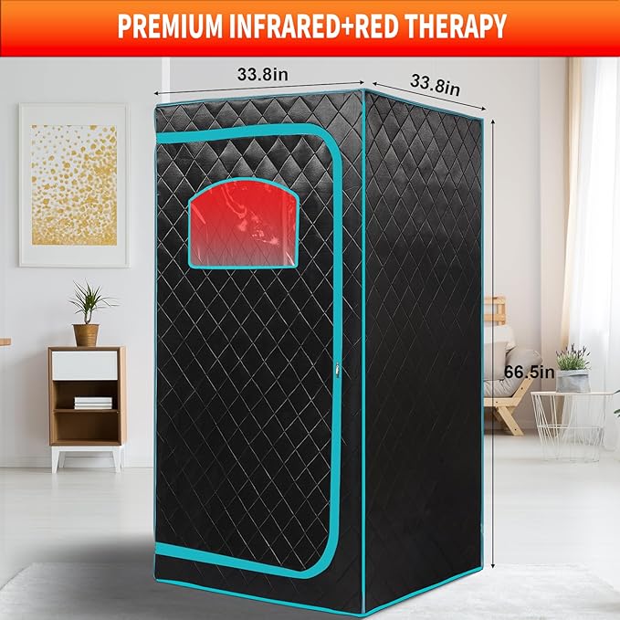 Portable Infrared Sauna for 1 Person, Remote Temperature Control, Heated Foot - Image 6